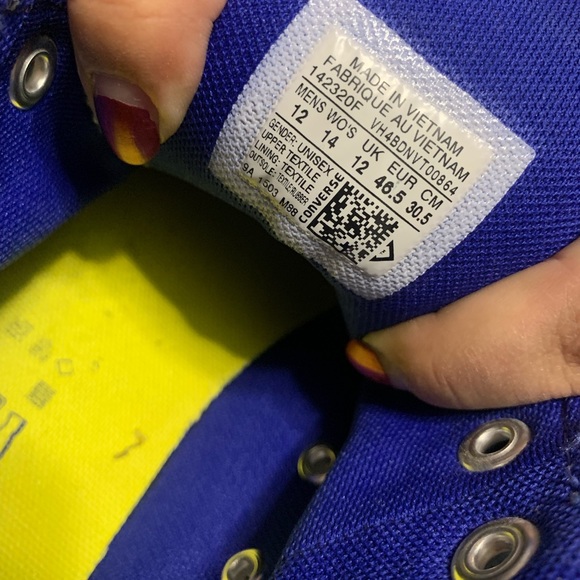 Converse Black Blue Collar Canvas Low Top - Picture 5 of 5